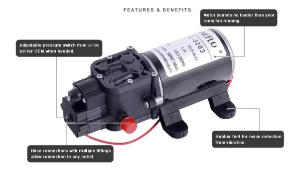 Bomba de Agua 12V 6 L/min - Imagen 2