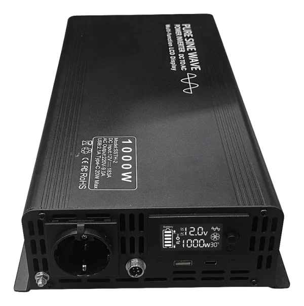 Inversor 12V/220V 1000W Onda Pura - Imagen 2