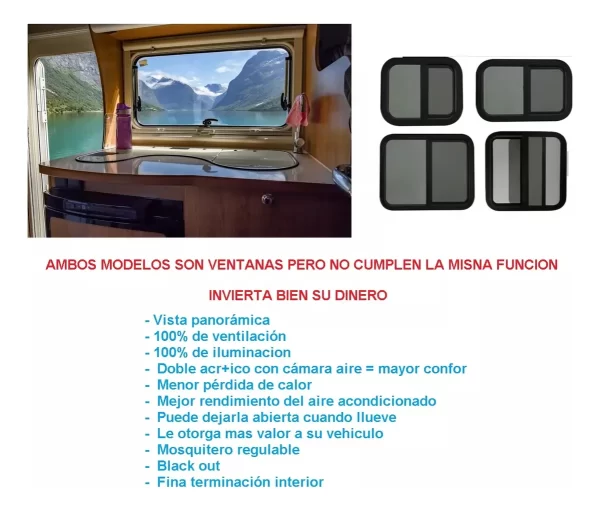Ventana para Motorhomes y Casas Rodantes 50x35cm - Imagen 4